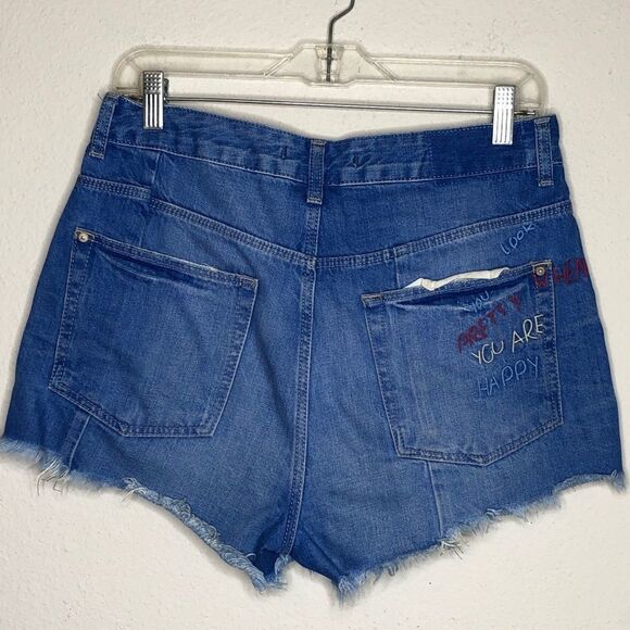 Zara Denim Cut-Off Shorts - Picture 2 of 8